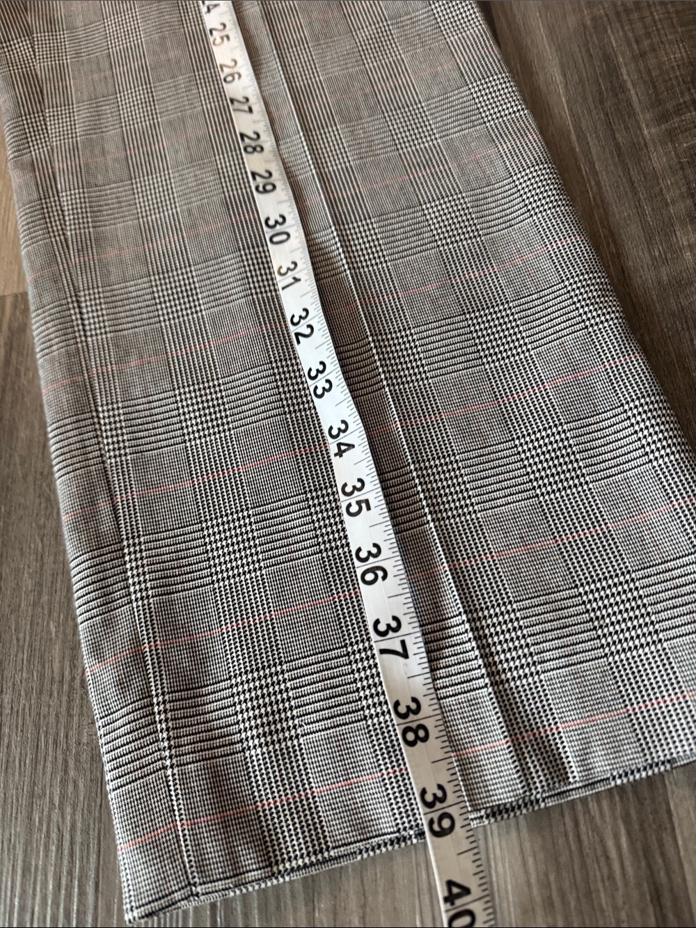 Talbots 12 dress pants womens black white red plaid houndstooth work wear - Picture 2 of 10